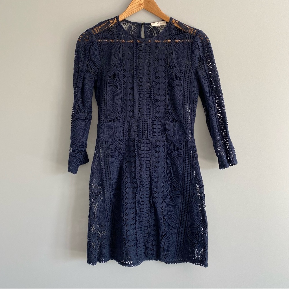 BA&SH Navy Crocheted Dress - Picture 2 of 5